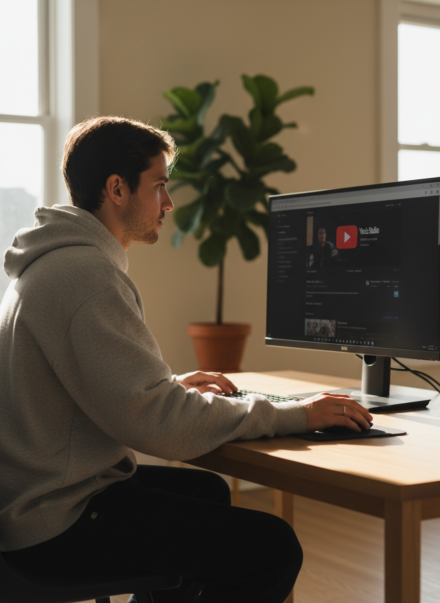Content creator making short-form videos